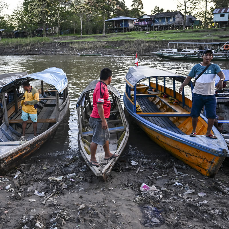 La grave sequía en el río Amazonas